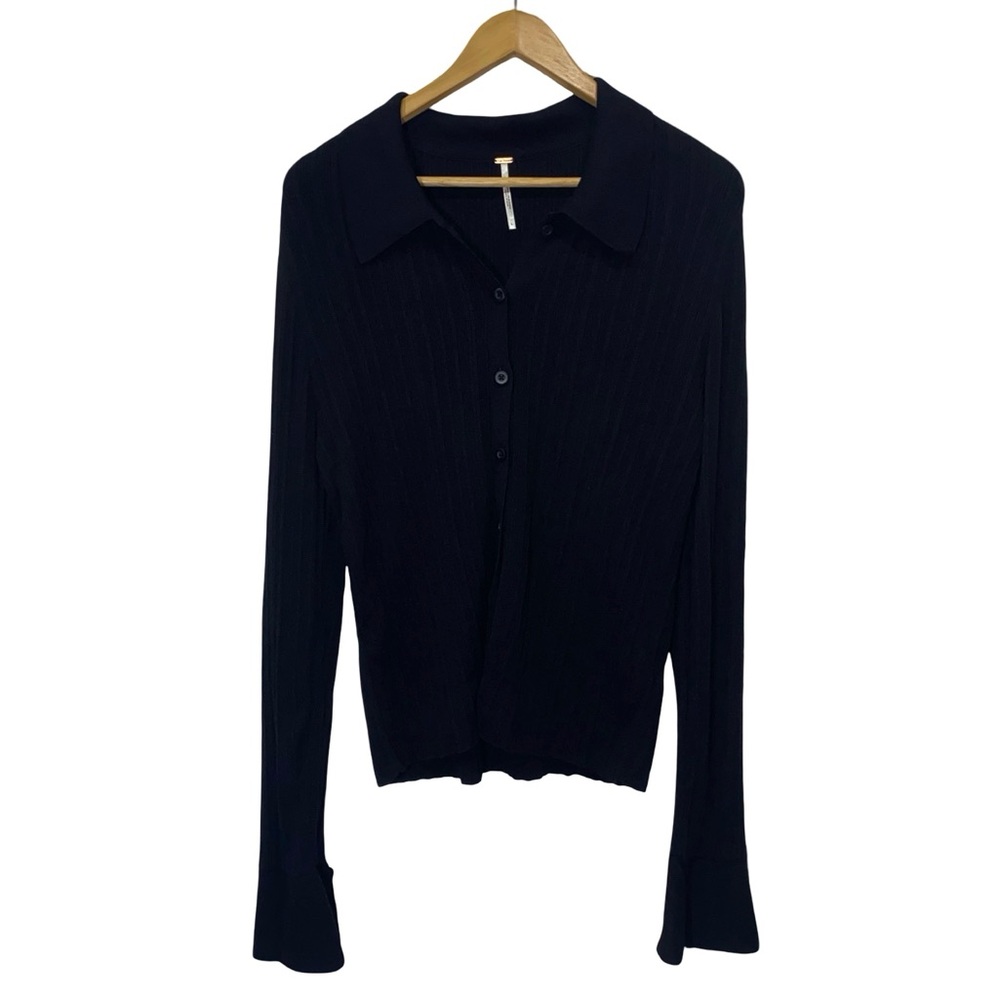 Free people botton up knit sweater size L
